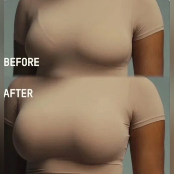 💕 NEW SKIMS Ultimate Padded Plunge Pushup Push Up Teardrop bra Nude Clay 36C - Picture 9 of 12